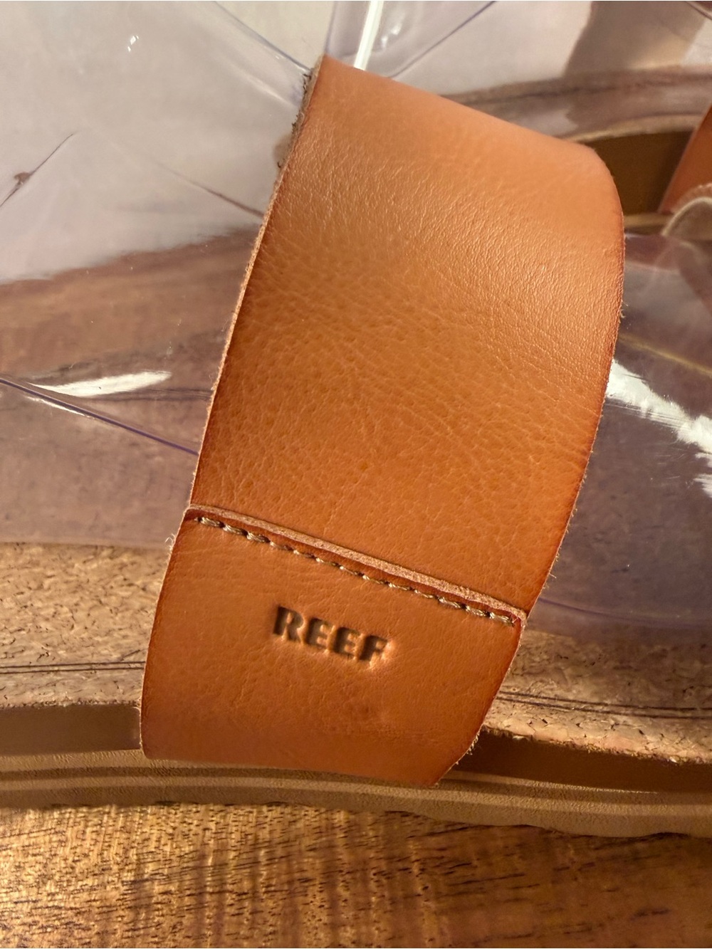 Reef Cushion Vista Hi Platform Slide Sandals Tan Size 11 - Picture 4 of 11